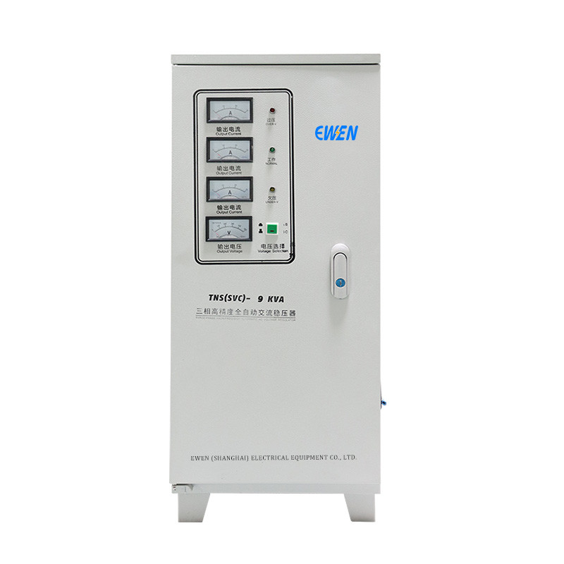 9KVA سه فاز تثبیت کننده ولتاژ 380V 400V 440V 480V تنظیم کننده قدرت AC سفارشی قابل قبول