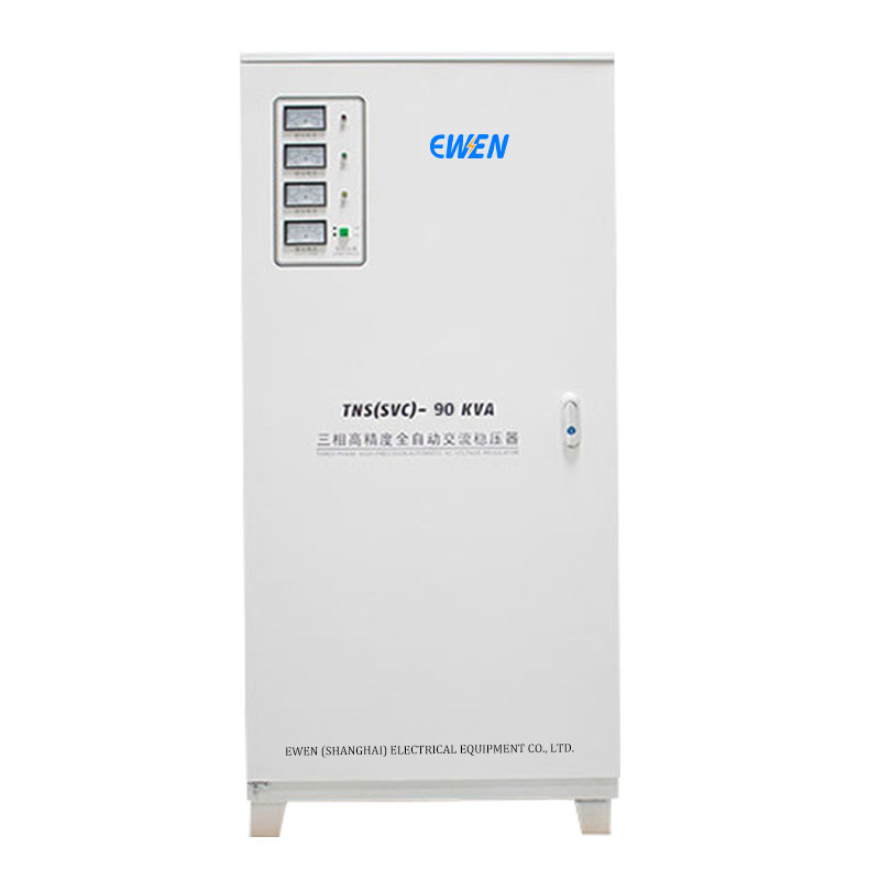 90KVA سه فاز ولتاژ ثبات کننده ولتاژ تنظیم کننده اتوماتیک با تکنولوژی سرو موتور برای ماشین برش لیزر