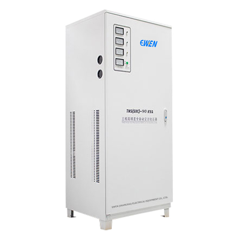 90KVA سه فاز ولتاژ ثبات کننده ولتاژ تنظیم کننده اتوماتیک با تکنولوژی سرو موتور برای ماشین برش لیزر
