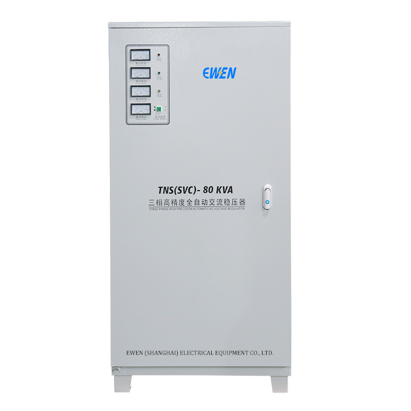 80KVA سه فاز صنعت ولتاژ ثبات کننده ولتاژ تنظیم کننده اتوماتیک 380VAC 400VAC با سرو موتور